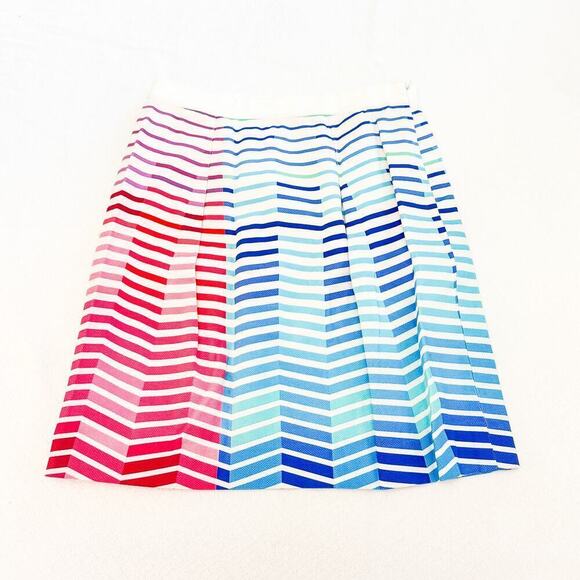 Per Se Striped  A Line Patterned Skirt Size 4 - Picture 1 of 5